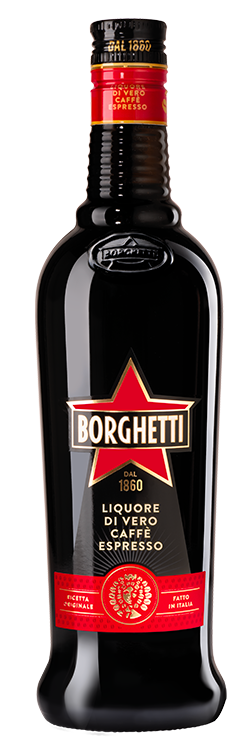 bottiglia liquore di caffè Borghetti